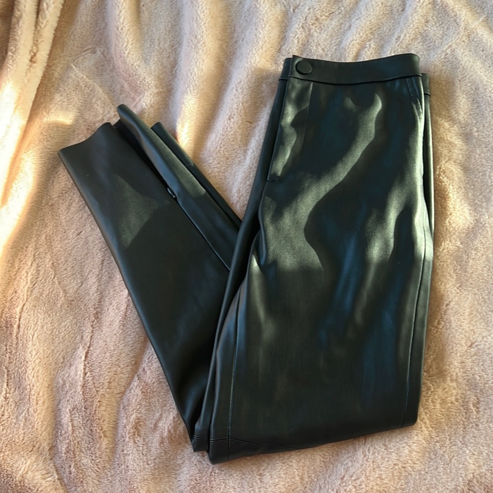 Zara black pleather pants